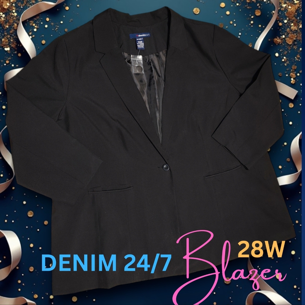 Women's DENIM 24/7 Power Blazer Jacket - Plus 28W